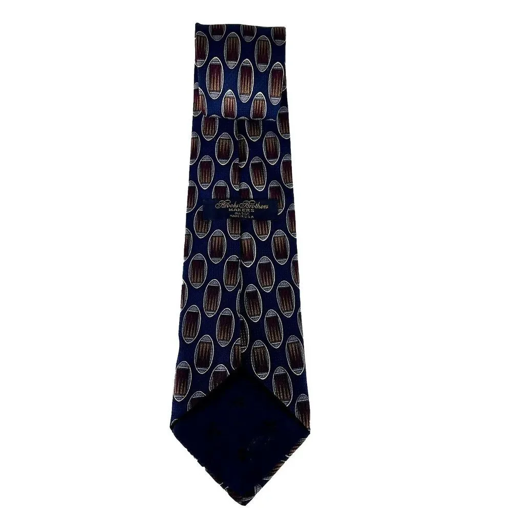 Brooks Brothers Makers Tie Mens‎ Blue Red Geometric 100% All Silk Made in USA